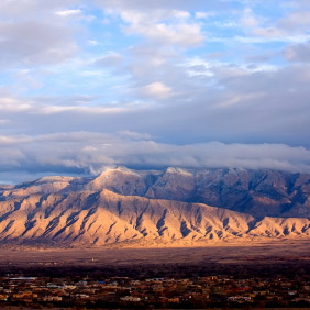 The Sandia Mountains east of Albuquerque
