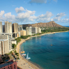 Waikiki Beach and Diamond Head