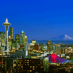 Seattle Cityscape at Night