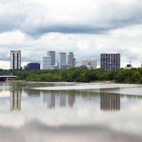 Stormy Tulsa Skyline