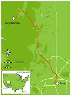 Map of Rocky Mountains